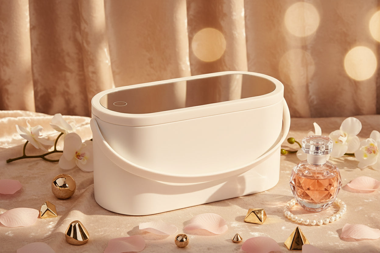 Козметичен органайзер с LED огледало