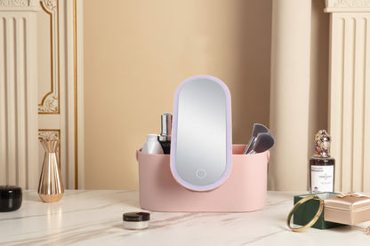 Козметичен органайзер с LED огледало