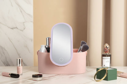 Козметичен органайзер с LED огледало